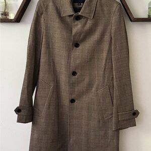 Banana Republic Brown Plaid Trench Coat
